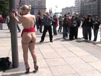Blond fucked and humiliated in Public Disgrace video